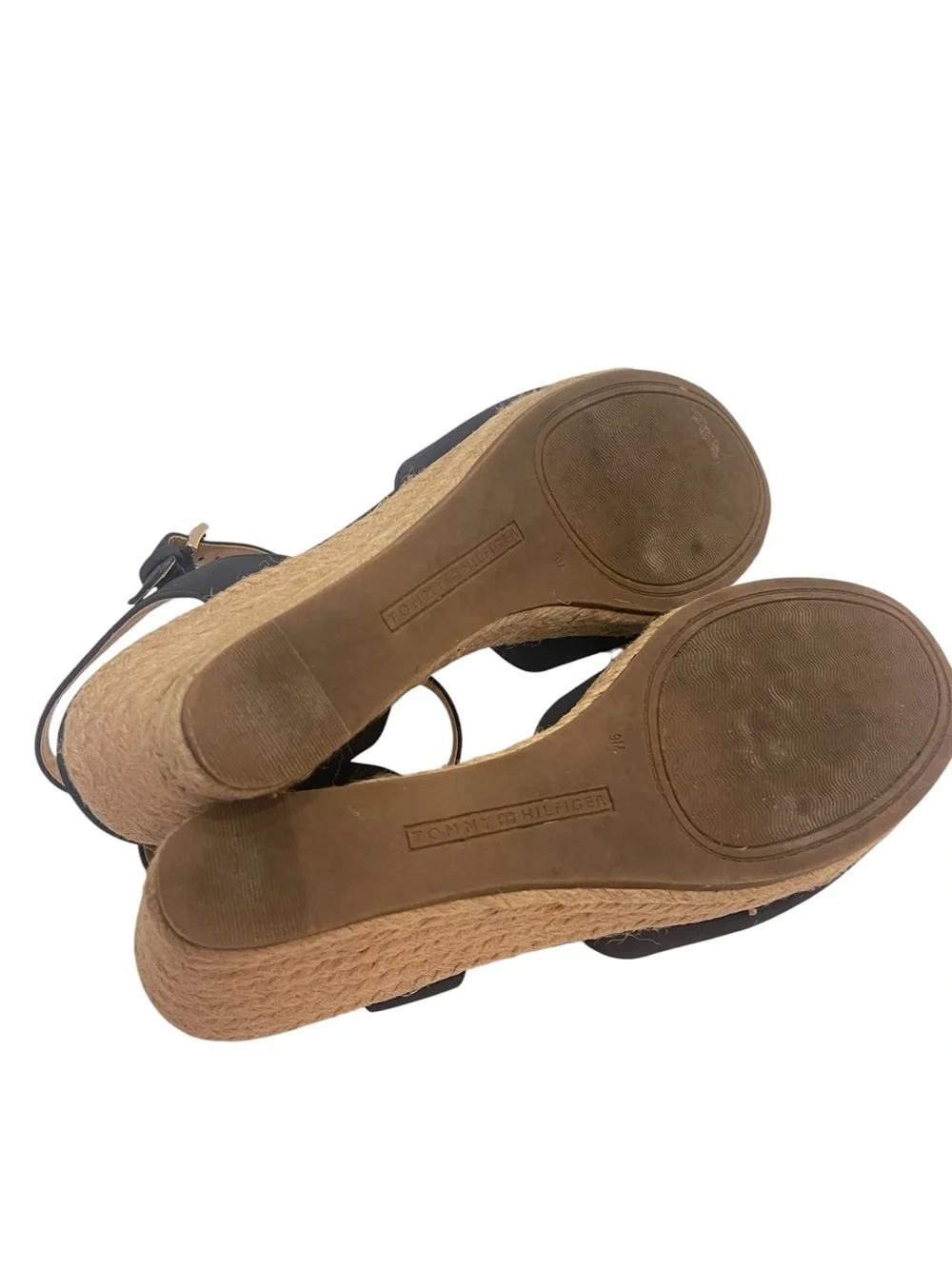 Tommy Hilfiger Gallie Espadrille Wedge Sandals Navy Blue Shoes